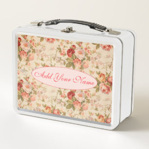 Lunch Box Élégant Floral Moderne Ajouter Votre Texte