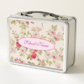 Lunch Box Élégant Floral Moderne Ajouter Votre Texte (Dos)