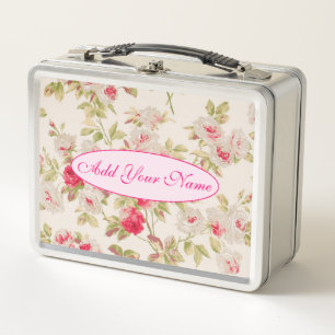 Lunch Box Élégant Floral Moderne Ajouter Votre Texte