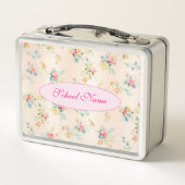 Lunch Box Élégant Floral Moderne Ajouter Votre Texte (Dos)