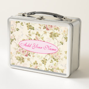 Lunch Box Élégant Floral Moderne Ajouter Votre Texte