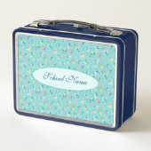 Lunch Box Élégant Floral Moderne Ajouter Votre Texte (Dos)