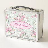 Lunch Box Élégant Floral Moderne Ajouter Votre Texte (Dos)