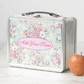Lunch Box Élégant Floral Moderne Ajouter Votre Texte (En situation)