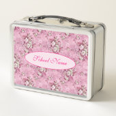 Lunch Box Élégant Floral Moderne Ajouter Votre Texte (Dos)