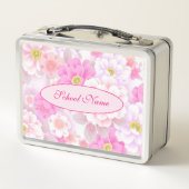 Lunch Box Élégant Floral Moderne Ajouter Votre Texte (Dos)