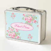 Lunch Box Élégant Floral Moderne Ajouter Votre Texte (Dos)