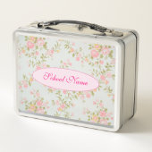 Lunch Box Élégant Floral Moderne Ajouter Votre Texte (Dos)