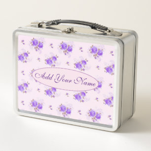 Lunch Box Élégant Floral Moderne Ajouter Votre Texte