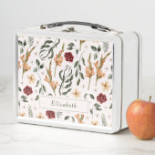 Lunch Box Elégant Floral Moderne Personnalisé (En situation)