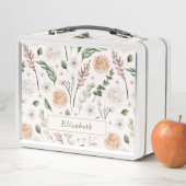 Lunch Box Elégant Floral Moderne Personnalisé (En situation)