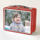 Lunch Box Élégant Monogramme Or filles garçons enfants école (Devant)