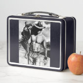 Lunch Box Élégant Monogramme Shirless robuste Cowboy noir (En situation)