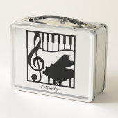 Lunch Box Elegant Music Piano Keyboard Clef Note Stylish (Dos)