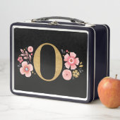 Lunch Box Élégante Fille rose florale (En situation)