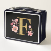 Lunch Box Élégante Fille rose florale (Devant)