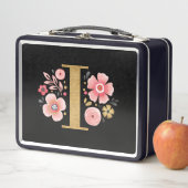 Lunch Box Élégante Fille rose florale (En situation)