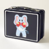 Lunch Box Eléphant à la boxe avec gants de boxe (Dos)