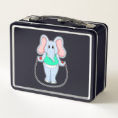 Lunch Box Eléphant à la condition physique avec corde de sau (Dos)