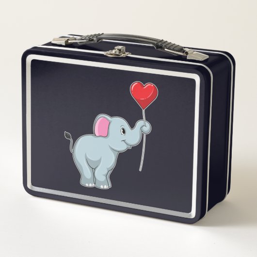 Lunch Box Eléphant avec ballon cardiaque (Devant)