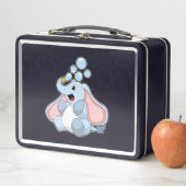 Lunch Box Eléphant avec bulles d'eau (En situation)