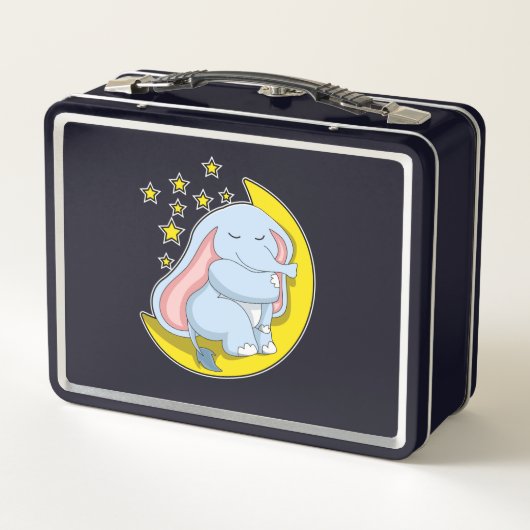 Lunch Box Eléphant avec lune et étoiles (Dos)