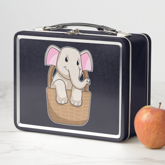 Lunch Box Eléphant avec panier (En situation)