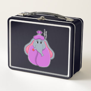Lunch Box Eléphant avec thermomètre à fièvre