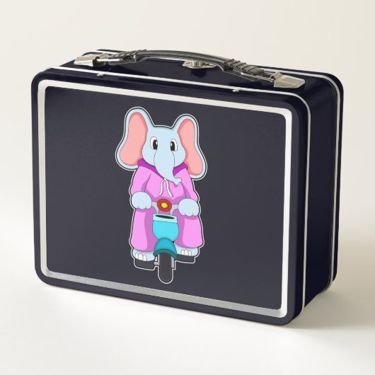 Lunch Box Eléphant avec vélo (Dos)