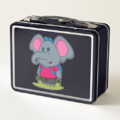 Lunch Box Elephant comme randonneur avec sac à dos (Dos)