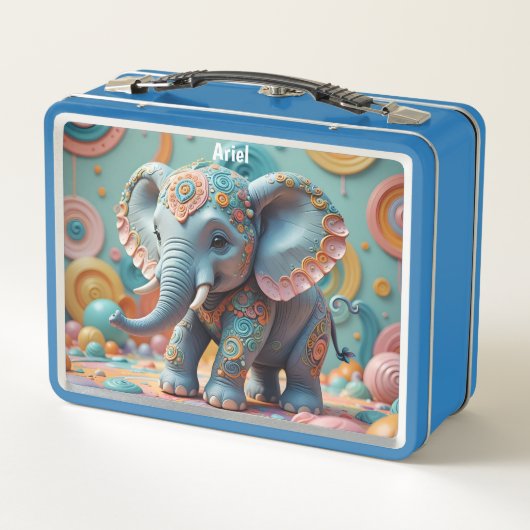 Lunch Box Eléphant décoré (Dos)