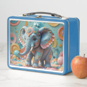 Lunch Box Eléphant décoré (En situation)