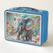 Lunch Box Eléphant décoré (Devant)