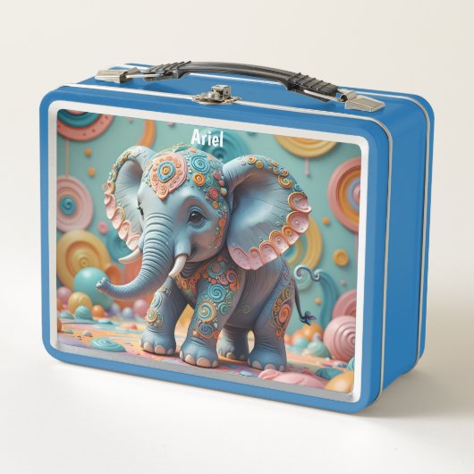 Lunch Box Eléphant décoré (Devant)