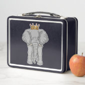 Lunch Box Elephant King Crown (En situation)