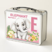 Lunch Box Elephant Safari Alphabet Enfants (Dos)