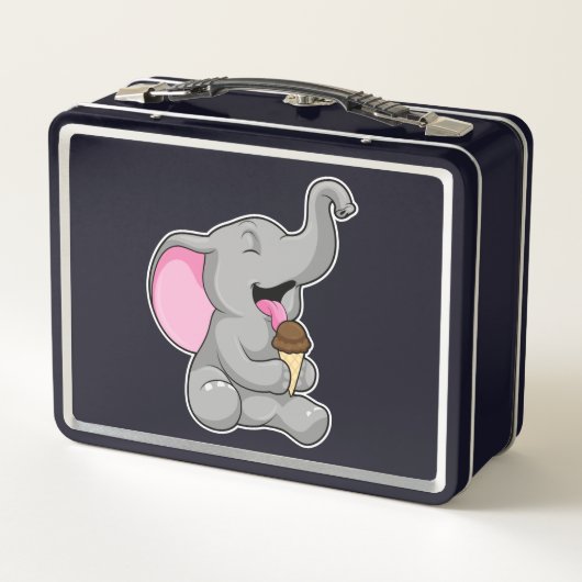 Lunch Box Elephant with chocolate gaufre ice cream (Dos)