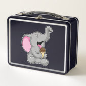 Lunch Box Elephant with chocolate gaufre ice cream (Devant)
