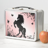 Lunch Box Élevage noir stallion rose (En situation)