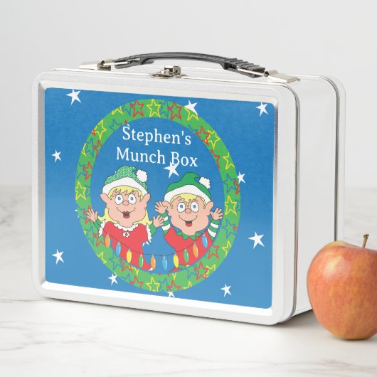 Lunch Box Elfes de Noël Cheveux blond (En situation)