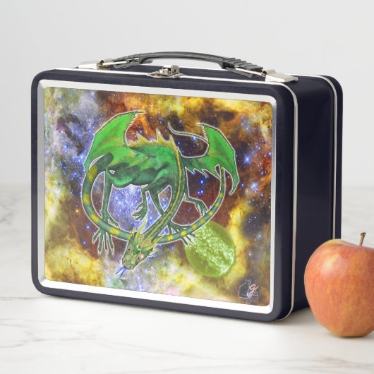 Lunch Box Emerald Cosmic Dragon (En situation)