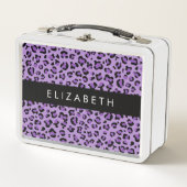 Lunch Box Empreinte de léopard, Spots, Leopard Violet, Votre (Devant)