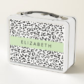 Lunch Box Empreinte de léopard, Spots, Noir Et Blanc, Votre  (Dos)