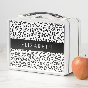 Lunch Box Empreinte de léopard, Spots, Noir Et Blanc, Votre