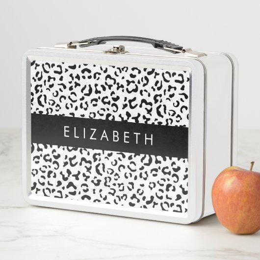 Lunch Box Empreinte de léopard, Spots, Noir Et Blanc, Votre  (En situation)