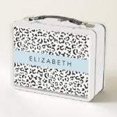 Lunch Box Empreinte de léopard, Spots, Noir Et Blanc, Votre (Dos)