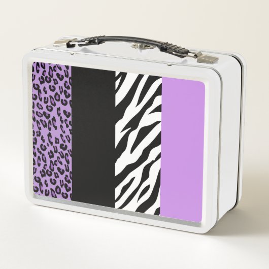 Lunch Box Empreinte de léopard, Zebra Print, Poster de anima (Dos)