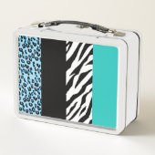 Lunch Box Empreinte de léopard, Zebra Print, Poster de anima (Dos)