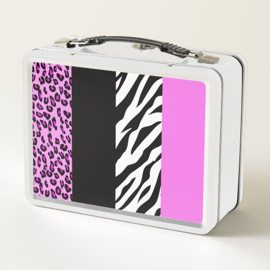 Lunch Box Empreinte de léopard, Zebra Print, Poster de anima (Dos)