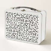 Lunch Box Empreinte de léopard, Zones Léopard, Noir Et Blanc (Devant)